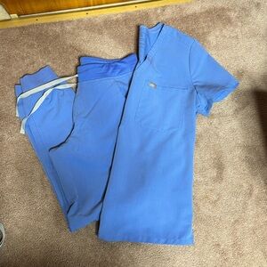 Figs Blue Scrub Set